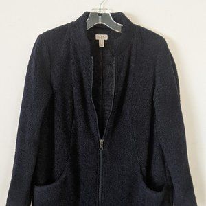 LOGO Lori goldstein Faux Sherpa Zip Front